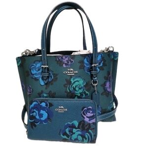 Coach Mollie Purse Bag Crossbody Satchel Small Tote 25 + Medium Zip Wallet